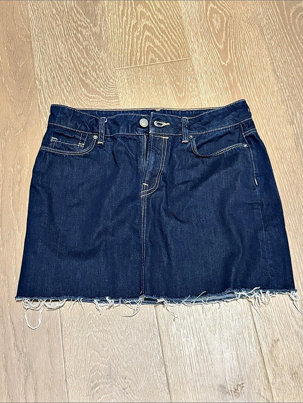 All Saints Denim Mini Skirt in Blue